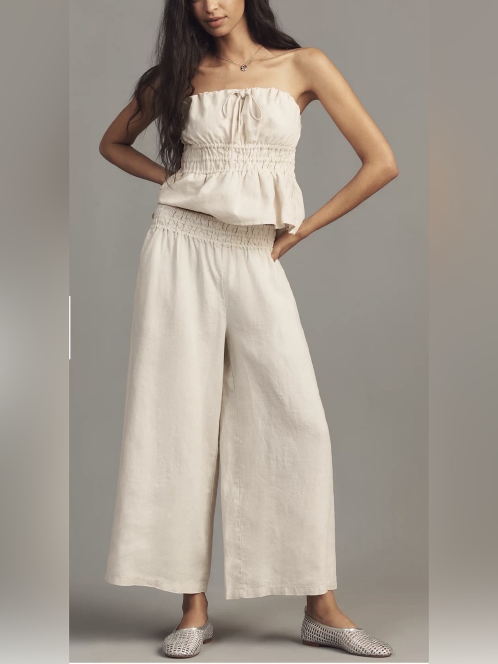 Anthropologie Somerset 100% Linen Pull-On Pants